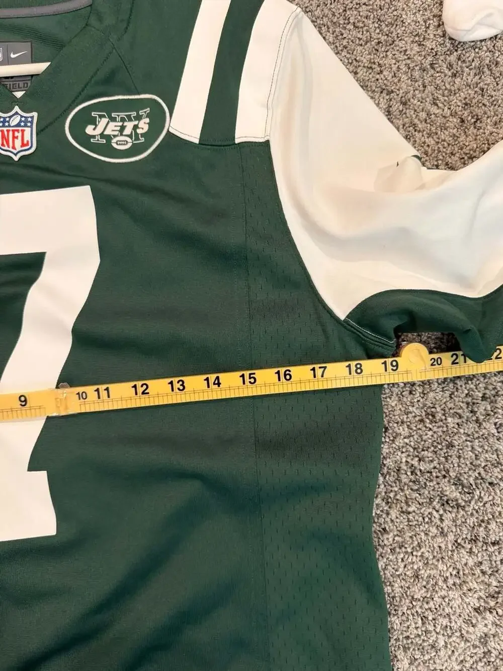 Nike New York Jets Geno Smith #7 Green Home Game Jersey Size S